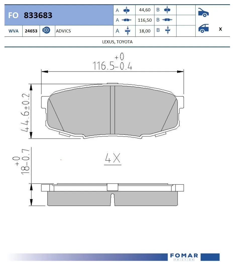 Brake Pad Set, disc brake